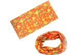 Orange Seamless Connect Tubular Headwear Digital Printing Speed Dry Customized