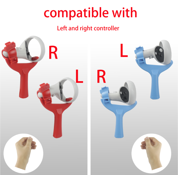 For Oculus Quest 2 VR integrated game accessories Handle Touch Controllers Table Tennis Paddle Grip in pairs