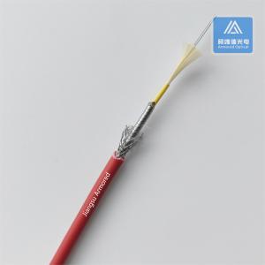 Wholesale 8 Cores Single Mode Spiral Micro Armored Fiber Cable 5.0mm Red LSZH Rodent Resistant from china suppliers