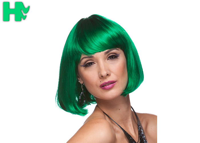 Straight Black Root White Short Synthetic Wigs Bob Style Wigs With Long Lifetime