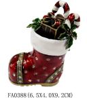 Christmas Shoes Pewter Jewelry Box
