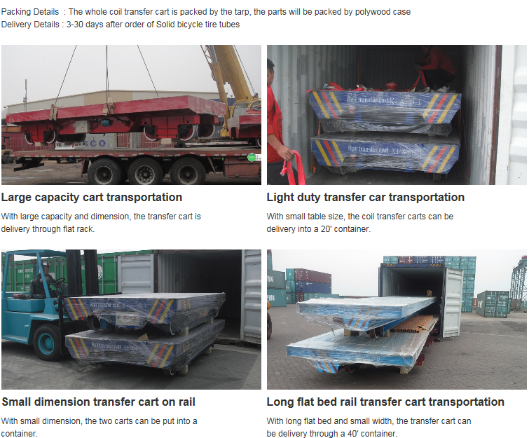 Motorless 25t Forklift Material Transfer Carts On Turning Rails Customised Size