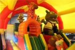 0.9mm PVC Material Children'S Inflatable Bounce House Madagascar Style