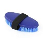 Three Sized Horse Grooming Brushes PP Plastic OEM With Black Ribbon