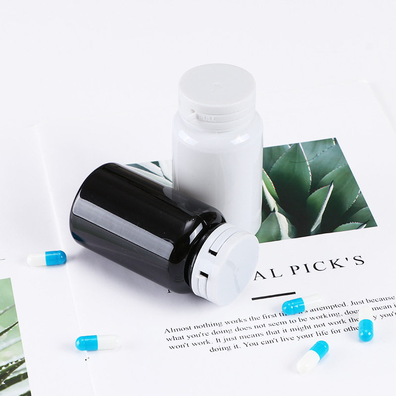 100ml-300ml Child Resistant Pharmaceutical Pill Bottle With Hinge Cap and Easy-pulling Lid for Pharmaceutical Packaging