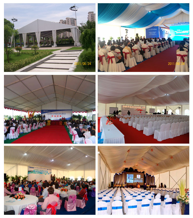 Spacious Trade Fair Tents 1500 Person Capacity Unit Combined Structure