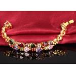Gorgeous Cubic Zirconia Bracelet for Women Gold Plated Tennis Bracelet