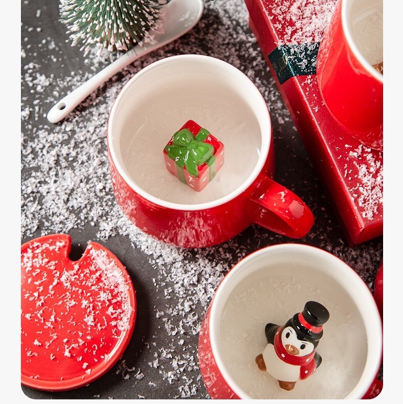Supermarket 13 Oz 400CC Christmas Ceramic Mugs