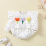 summer lovely organic 100% cotton infants Toddlers newborn baby gril romper baby