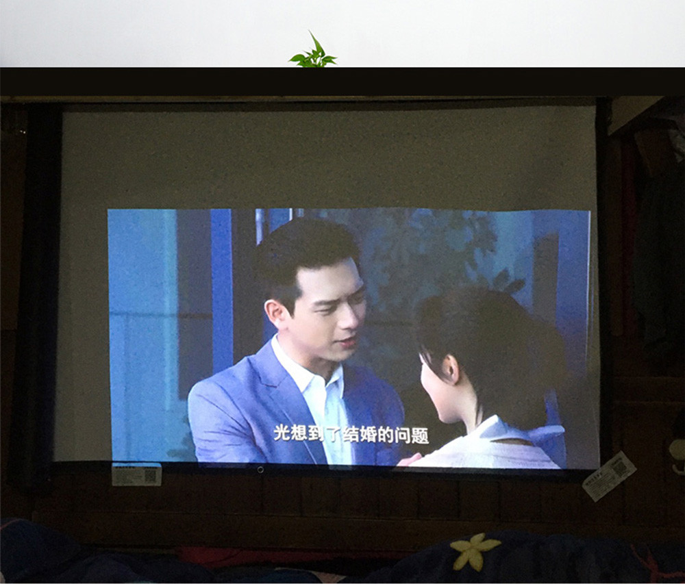 Collapsible Motorized Projector Screen Floor Rising Soft Milk Silk Screen