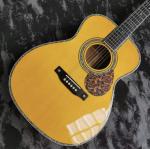 Custom 40 "full solid wood OM42 series yellow acoustic guitar Martin guitar