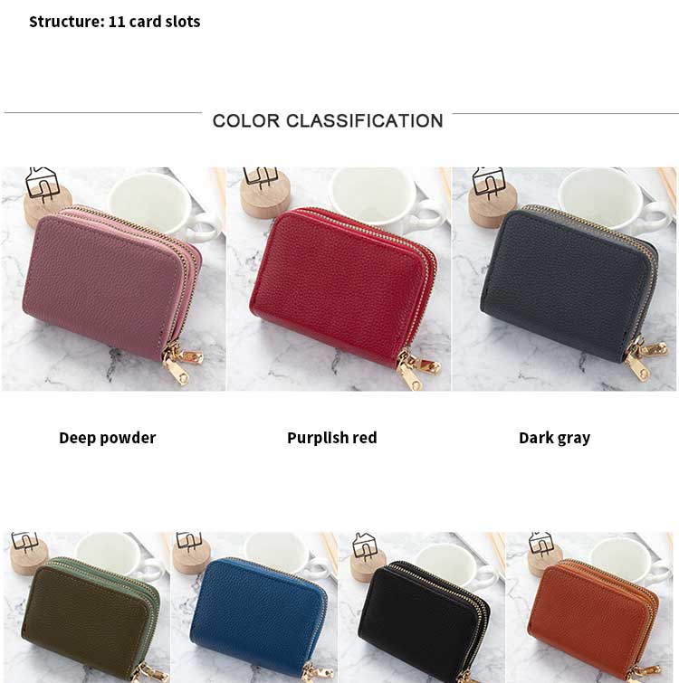 Customized Logo Mini RFID Blocking Zipper Coin Pocket Purse for Girls