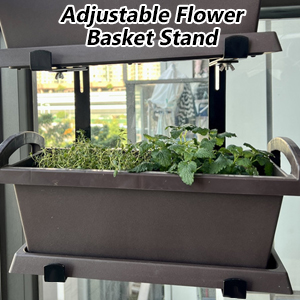 Sturdy Hanging Plants Bracket Wall-Mount Flower Pot Holder with Powder Coating Finish