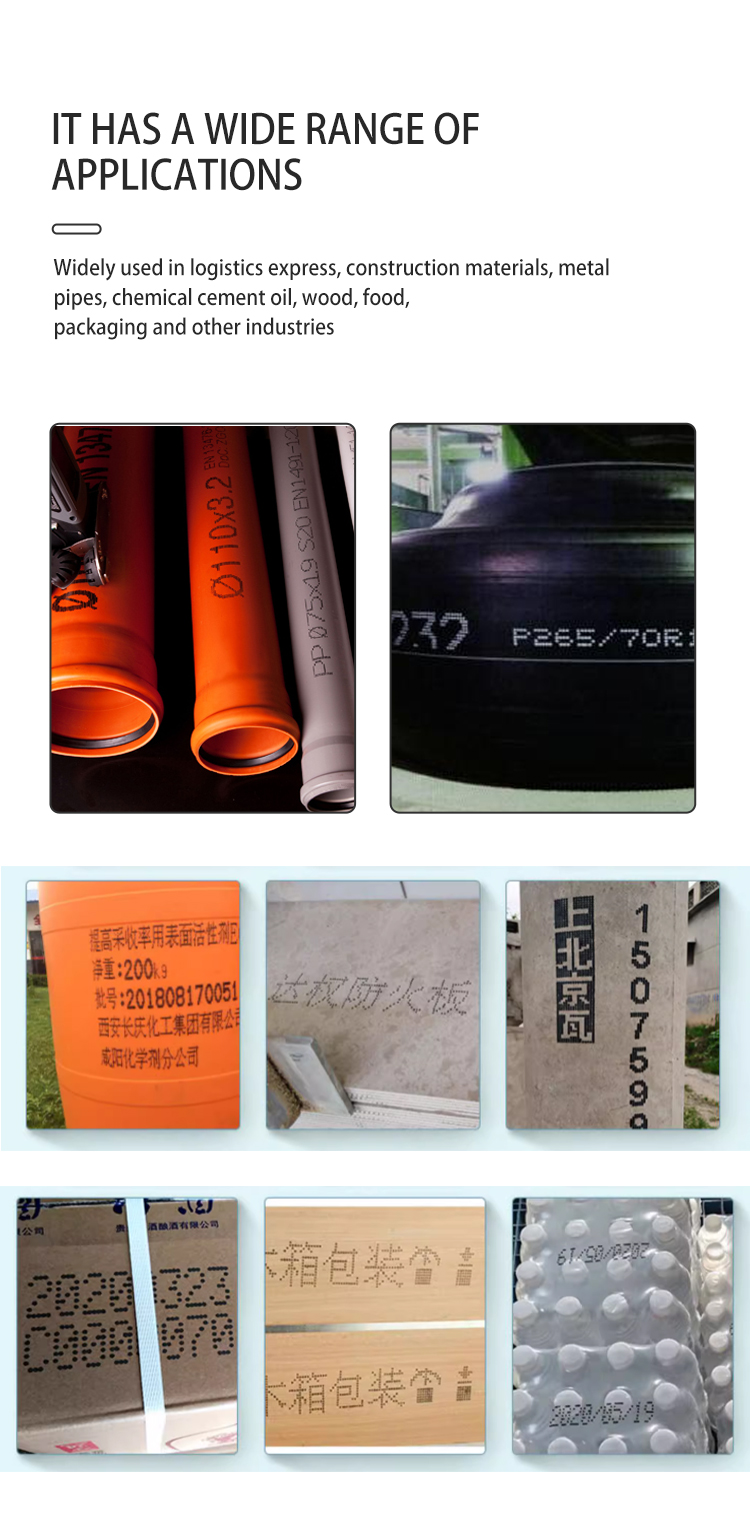 30-60mm Large Character Ink-jet Printer for Other Uses Used Printing TIJ Portable Handheld Text Graph Expiry Dates Metal Pipe Pole
