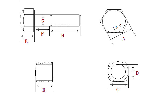 12.9 Grade Bolt and Nut for Excavator PC200-3 Undercarriage Spare Parts Track Bolts And Nuts 01010-51640