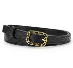 BRACHI Stitching Women's Fashion Leather Belts Hollow Chain Buckle