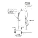 Hot And Cold Water 1.42GPM 5.38LPM Commercial Pre Rinse Sprayer