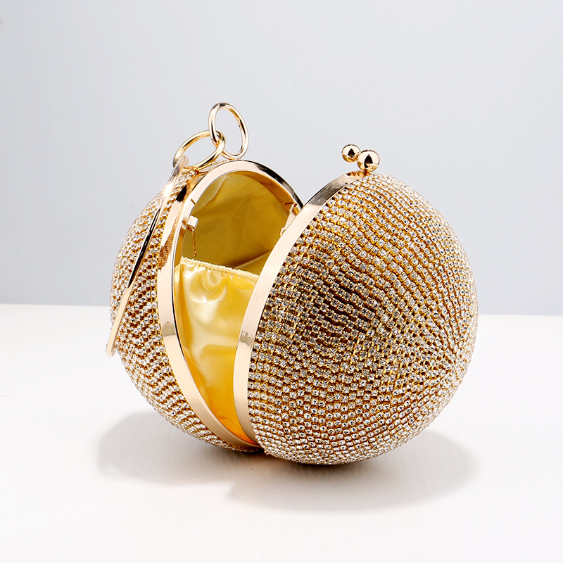 Metal PU Minibook Fashion Small Round Dress Dinner Bag for Women's Luxury Clutch