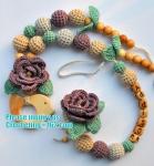 Baby sling necklace, baby bracelet, crochet bracelet, teething bracelet, crochet