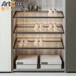 Bedroom Furniture Modern Design Style Aluminum Frame Glass Shelf Cover for