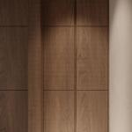 Minimalism Style Wood Veneer Wooden Kitchen Cabinet Modular Kitchen