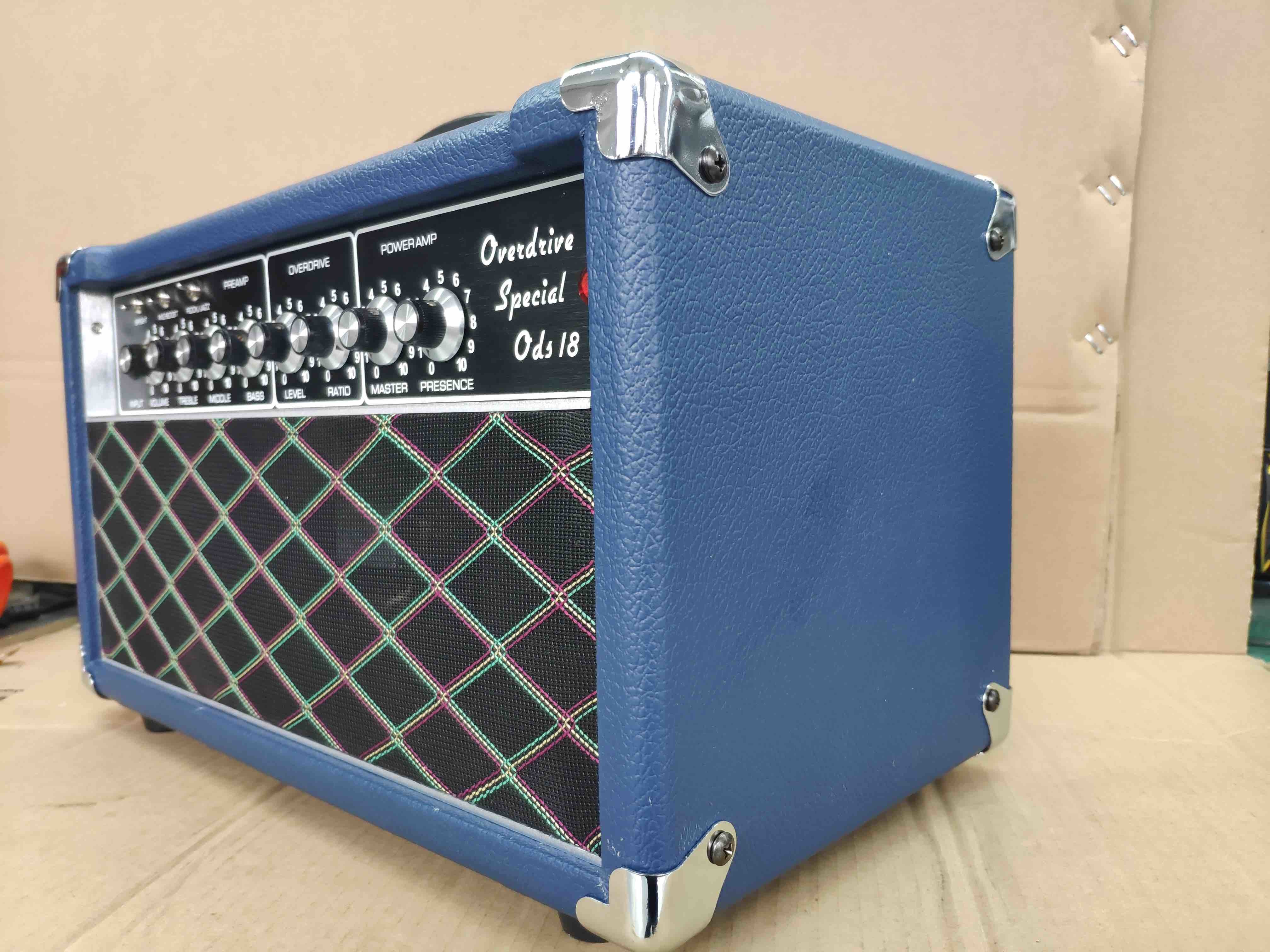 Dumble Style Amp Overdrive Special G-OTS Mini Guitar Amplifier Head JJ Tubes with Loop in Blue Tolex VOX Grill Cloth