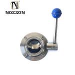304 316L Sanitary Stainless Steel SMS 3a Dairy Union Set Type Butterfly Valve