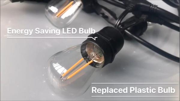 10m LED Festoon String Light Commercial Grade Waterproof Dimmable Outdoor