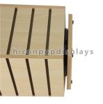 Desktop Wood Slatwall Display Stands , Rotating Slatwall Display Tower Without
