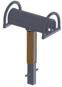Wholesale outdoor fitness equipments WPC materials based back stretcher-LK-S05 from china suppliers