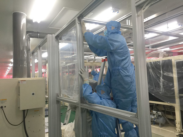 Class 1000 SUS 304 Frame Modular Clean Room Facility