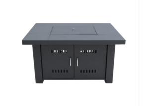 Wholesale Factory price square black real flame gas fireplace stove LPG NPG outdoor fire pit from china suppliers