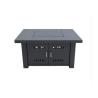 Buy cheap Factory price square black real flame gas fireplace stove LPG NPG outdoor fire from wholesalers