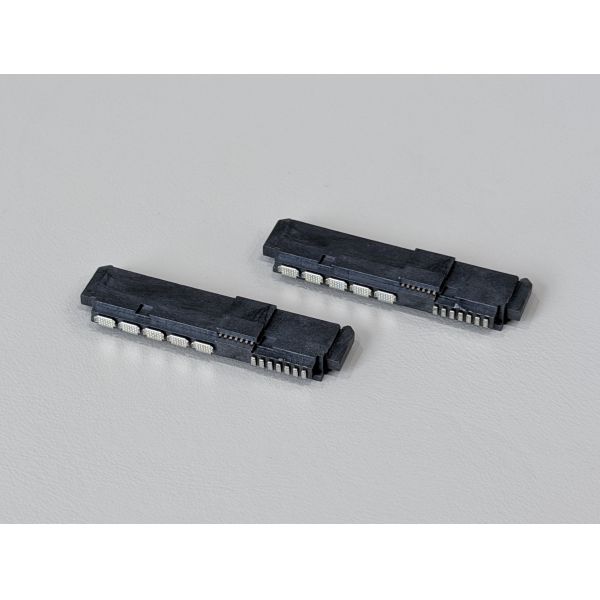 SAS 29P Right-Angle Solder wire Female Cable Connector with Positioning Peg, 15U" Gold-Plated Electronic Electrical terminals Signal Connector for