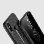 Color Red Carbon Fiber Invisible Kickstand TPU Case Back Cover For IphoneXS