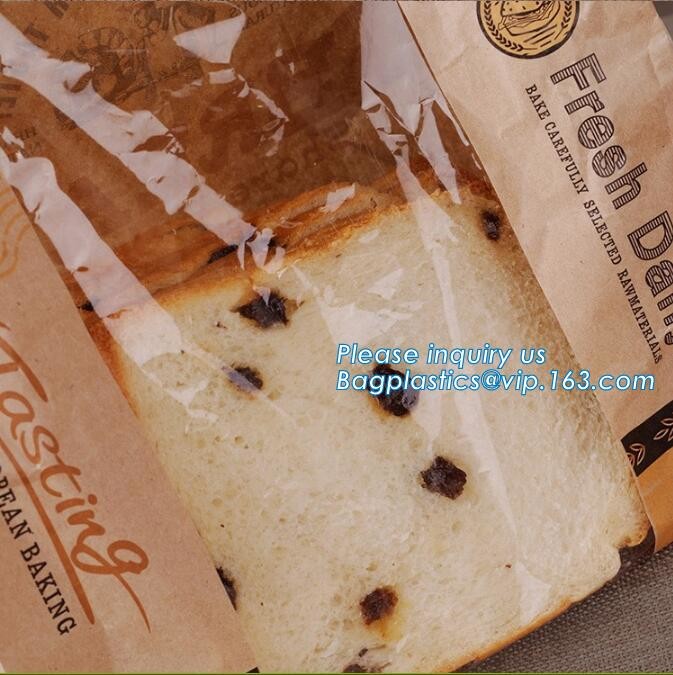 Chinese New Design Hot Sale Custom Printed Pharmacy White Kraft Paper Bag Bread Paper Bag,stand up kraft paper bread bag