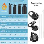 32 oz Insulated Water Bottle With Straw, Stainless Steel Sports Water Cup Flask