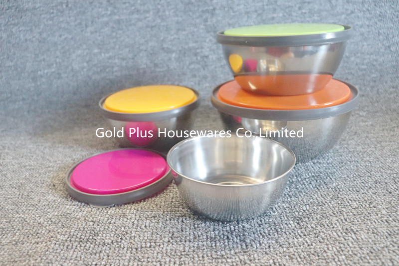 Keep Food Fresh 8pcs Stainless Steel Salad Bowl With Sealing Cover