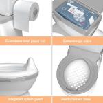 Eco Friendly Plastic Kids Potty Training Toilet Blue Pink White Customized Logo