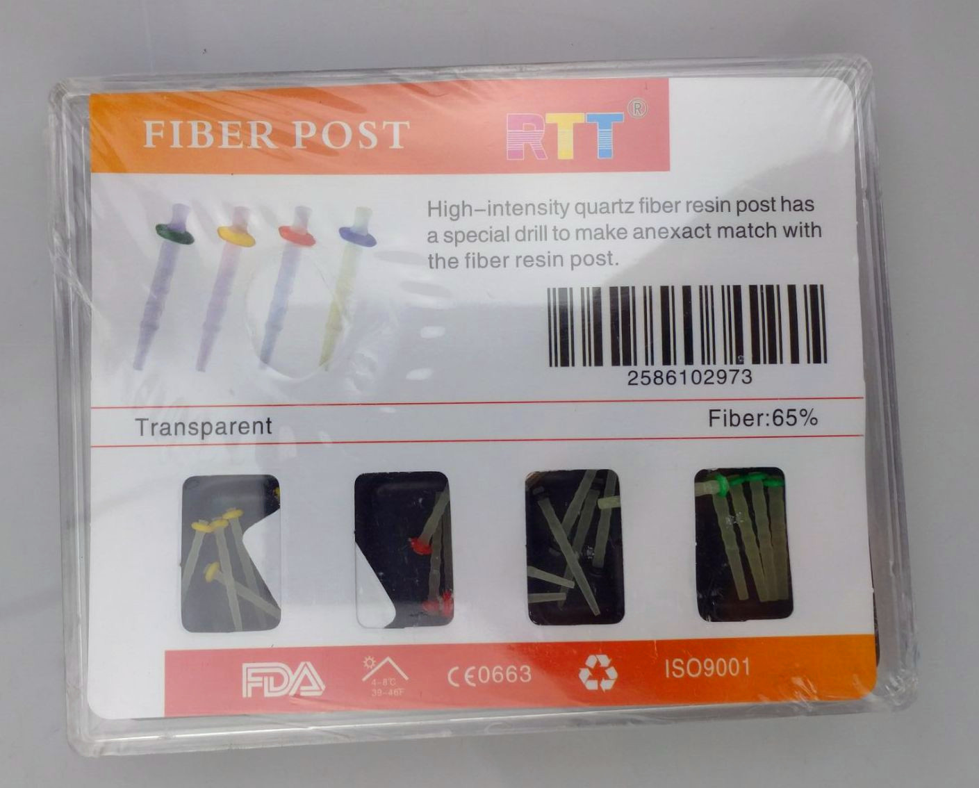 High Precision Dental Lab Equipment Composite Glass Fiber Post With Radio Opaque