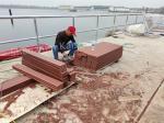 Aluminum Marine Dock Ramps 300mm Freeboard Floating Finger Dock