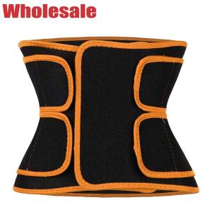 Wholesale Women'S Workout Sweat Belt Orange Velcro Button Gym Belt For Stomach from china suppliers