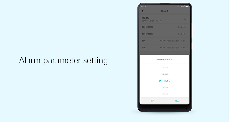 70mai Tire Pressure Monitoring System for Car Mobile APP Control LED Screen Solar Power 4 Sensors 70Mai security Alarm