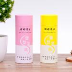 Recycled Cosmetic Cardboard Tube Gift Box With Silver Foil UV Coating