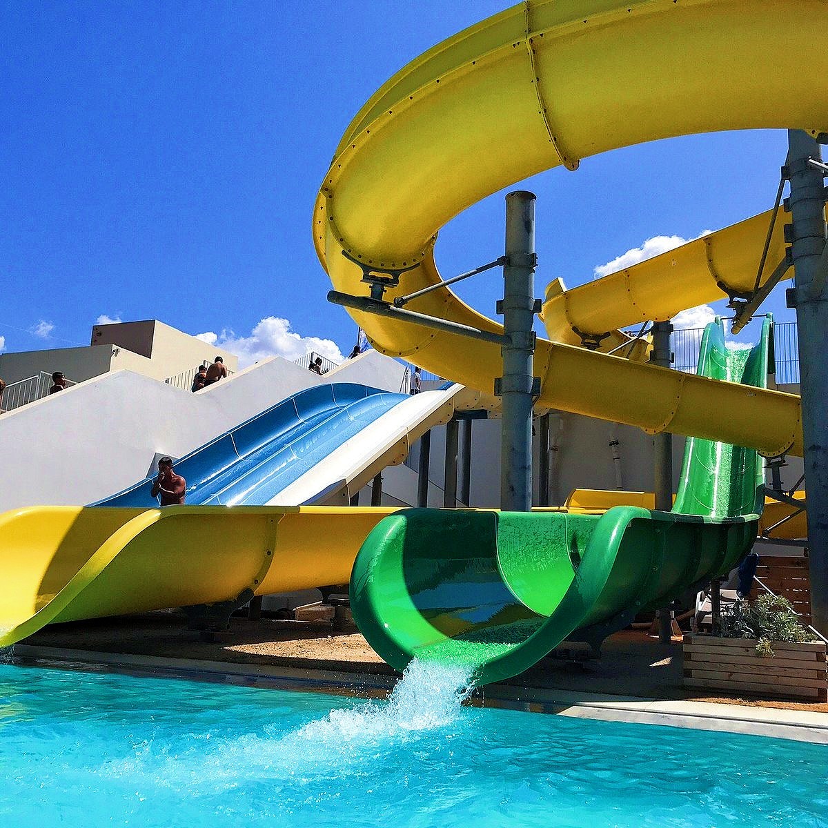 ODM Kids Amusement Park Swimming Pool Game Rides Fiberglass Water Slide