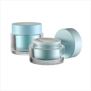 Wholesale Eco-friendly Colorful Double Wall Plastic Cream Jar For Skin Care Cream 50g from china suppliers
