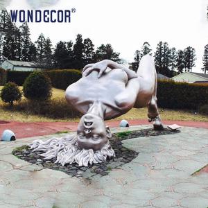 Wholesale Outdoor Park Large Cast Stainless Steel Sculpture Metal Reclining Naked Beauty from china suppliers