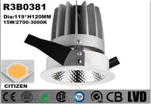 Wholesale 15W Round Aluminum LED Spot Downlights Fixed Dim CITIZEN LED Down Lights from china suppliers