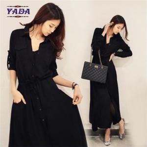Wholesale Plus size vestidos casuales linen elegant lady women autumn dress ladies ready made dresses with good quality from china suppliers