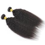 Virgin Indian Human Hair Bundles Coarse Kinky Straight Hair Extensions